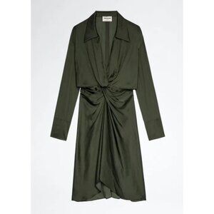 Zadig & Voltaire Rozo Dress Khaki Size Small